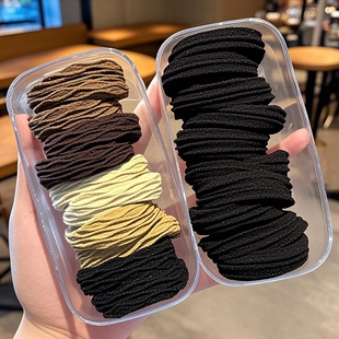 简约无接缝发绳女高弹力耐用橡皮筋发圈不勒头发头绳头饰多规格