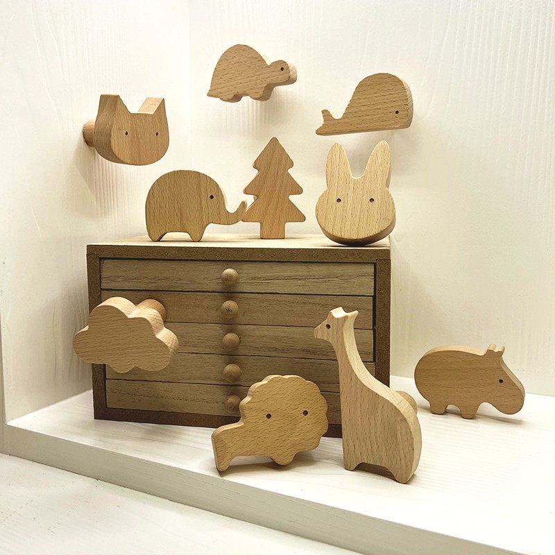 可爱挂钩免钉贴强力胶打孔实木质玄关门后ins儿童房收纳固定厨房