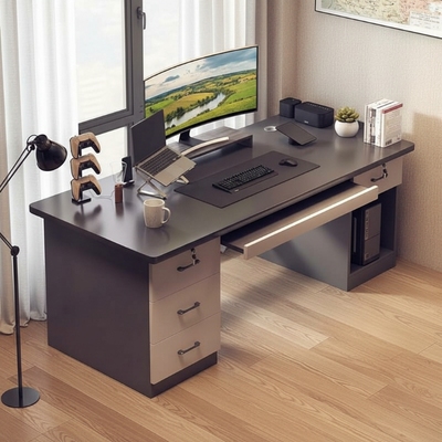 电脑桌台式简约现代带抽屉书桌家用写字桌办公室桌椅卧室轻奢桌子