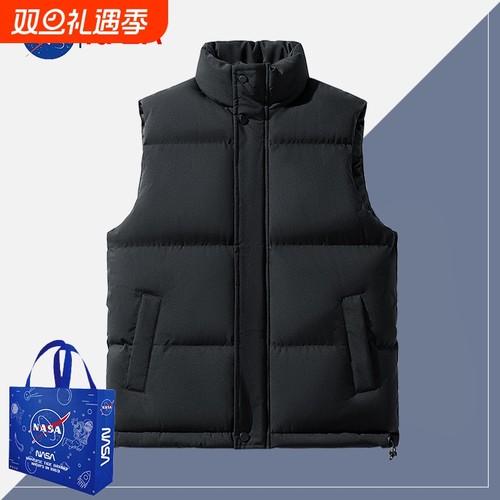 nasa羽绒棉马甲男女款2025新款背心秋冬季加厚保暖坎肩棉服外套男
