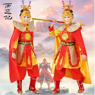 儿童西游记唐僧演出服孙悟空猪八戒沙和尚角色扮演cos服装 表演服