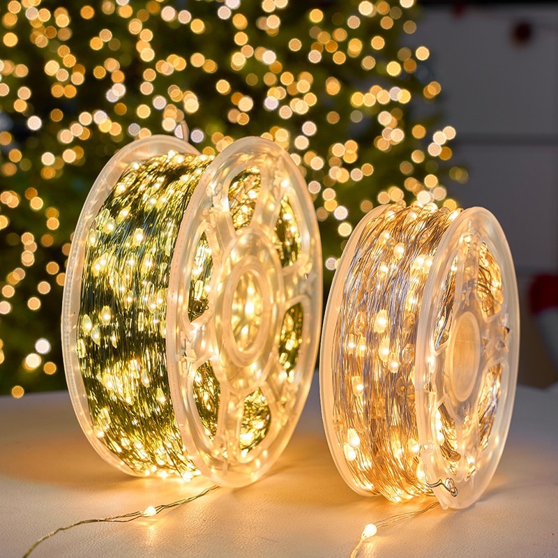 圣诞树灯串铜丝灯装饰满天星户外防水圣诞节日led鞭炮灯彩灯氛围,节庆用品/礼品,装饰灯,淘宝优惠券,粉丝福利购,淘宝优惠卷