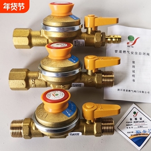 全铜世亚燃气自闭阀纯铜天然气同款安全阀管道热水器气阀双外丝
