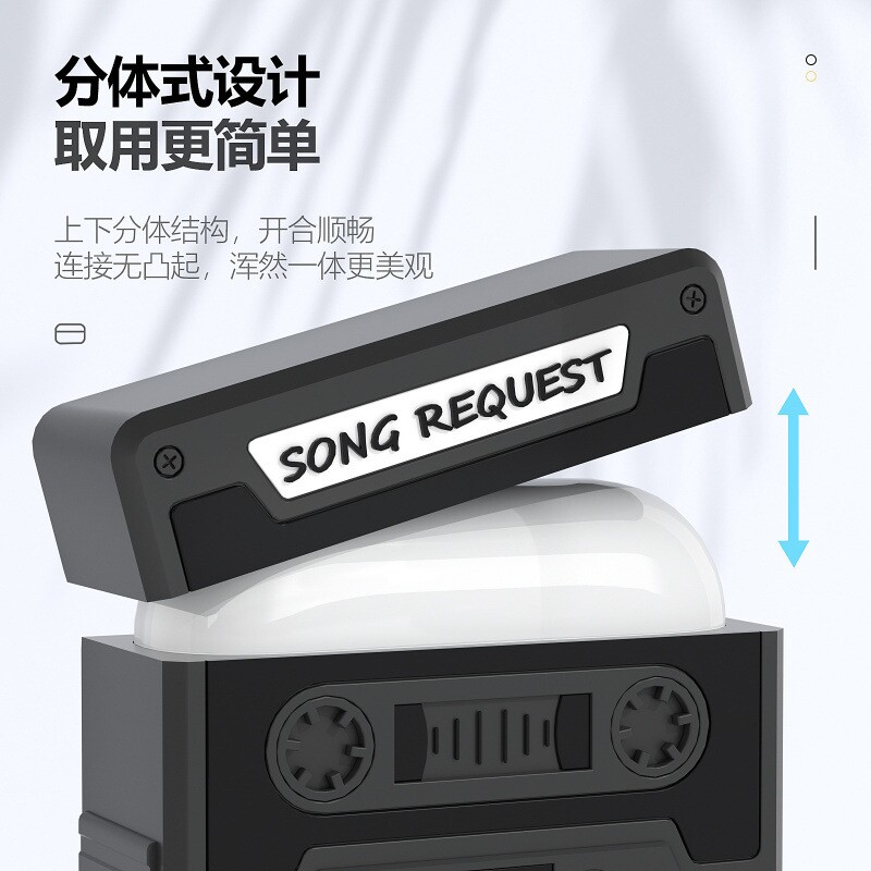 适用苹果airpods4代保护套airpodspro2耳机壳液态软硅胶复古磁带