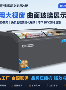 冰柜商用展示柜冷藏冷冻大容量卧式冰箱雪糕熟食保鲜岛柜冷柜家用