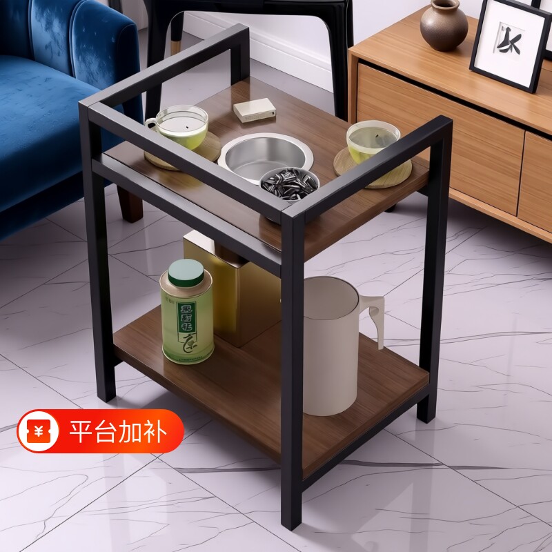 麻将茶几棋牌室茶水架麻将桌小边几移动茶台置物架茶水桌烟灰缸