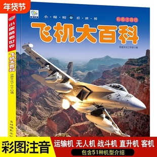 小眼睛看世界飞机大百科全书儿童彩图注音版为什么小学生一二年级课外书必读老师推荐阅读幼儿科普绘本非dk畅销空难少儿读物