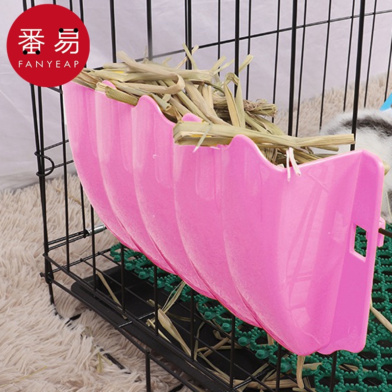 宠物食盆/兔子AB1sn0-喂草器固定内置食器荷兰猪外置草喂食