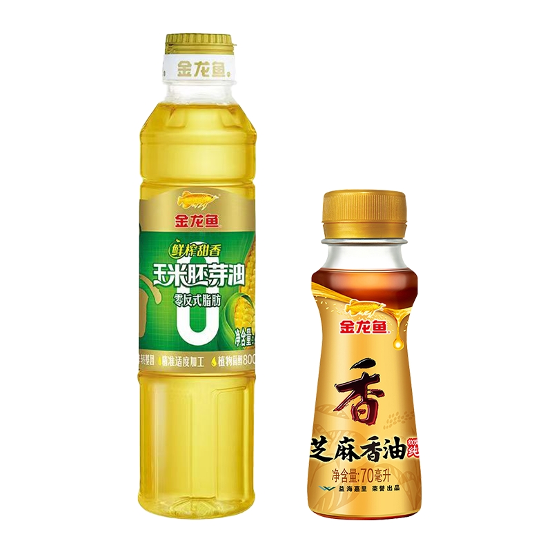 金龙鱼玉米胚芽油400ml+金龙鱼芝麻香油70ml