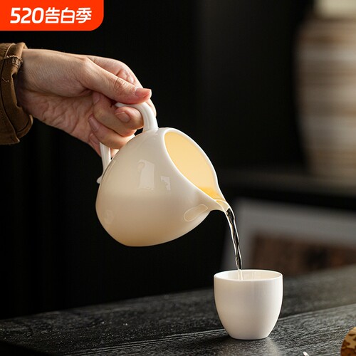 德化白瓷公道杯陶瓷茶海分茶器