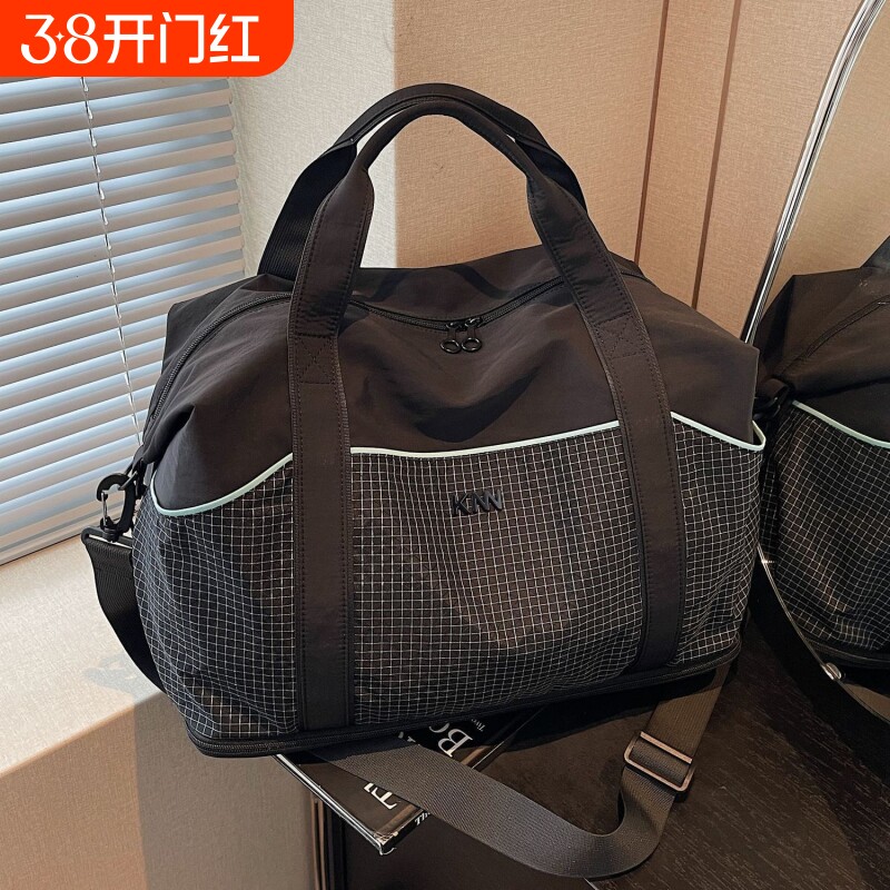 金玉鸟旅行包女时尚大容量短途旅游行李包手提轻便斜挎运动健身包