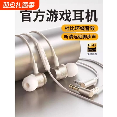 耳机有线入耳式游戏type-c接口降噪高音质听歌手机平板圆口重低音