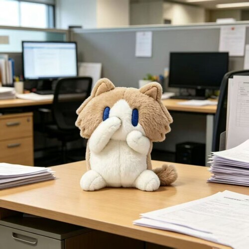 超萌月薪猫毛绒玩偶散味舞公仔猫猫书包挂件包包挂饰礼物动物