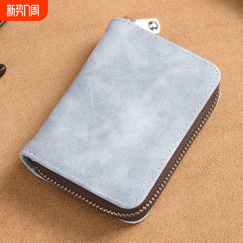 卡包男多卡位防消磁证件卡套拉链风琴卡片包超薄零钱包收纳驾驶证