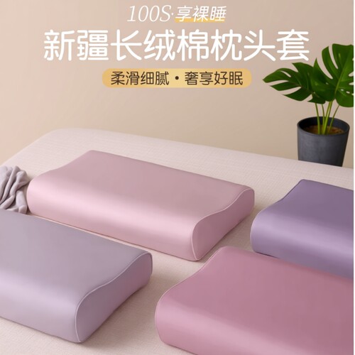 100s长绒棉乳胶枕头家用一对装