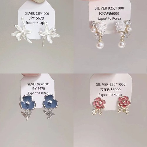 法式鸢尾花蚊香盘耳夹超仙哑光花朵复古耳饰设计高级小众气质耳夹