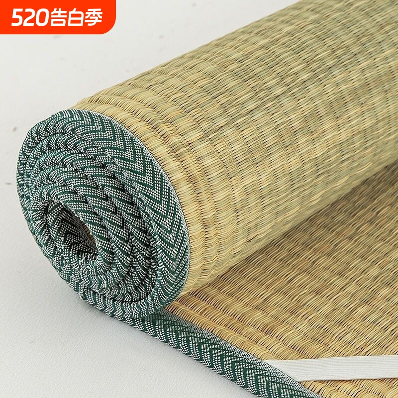 纯天然草席1.8双人床1.5米1.2m老式蔺草学生单人宿舍席子0