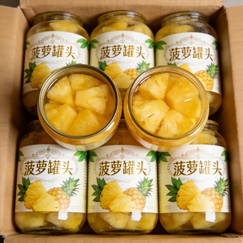 糖水菠萝凤梨罐头商用整箱批发图片