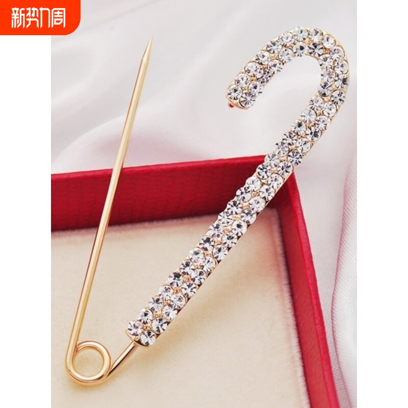 复古镶钻别针毛衣披肩胸针夏禅服开衫扣针冬季围脖装饰固定西装