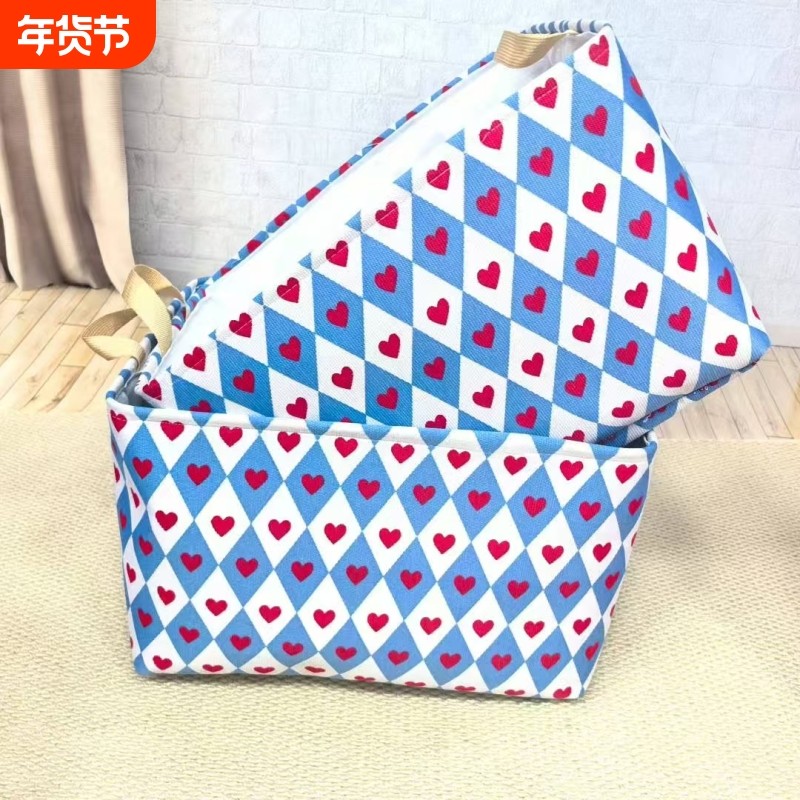 60升开口加厚带钢圈收纳筐家用衣物整理筐帆布收纳箱整理箱,收纳整理,收纳箱,淘宝优惠券,粉丝福利购,淘宝优惠卷