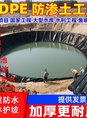 黑色防渗膜防水布蓄水池鱼池鱼塘养殖塑料膜土工膜hdpe防腐蚀膜
