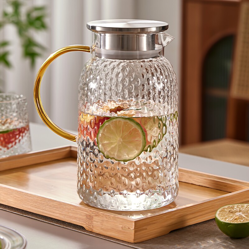 玻璃冷水壶家用凉水壶大容量泡茶凉白开水壶耐高温扎壶高硼硅待客