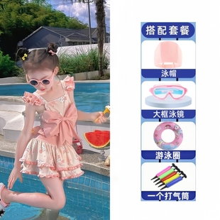 备 游泳装 儿童泳衣女公主风洋气可爱新款 分体小女孩速干中大童泳装