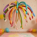 烟花气球长条装 饰气球多巴胺生日布置毕业典礼场景氛围感道具彩色