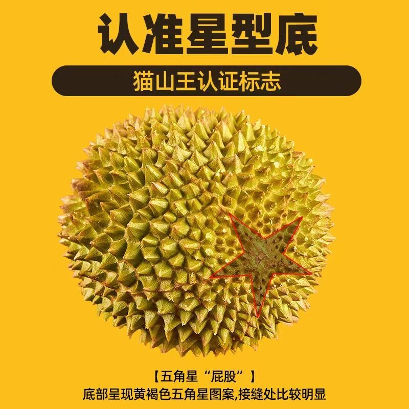马来西亚进口猫山王榴莲新鲜一整颗带壳顺丰包邮坏果包赔