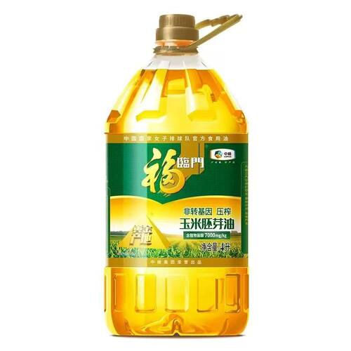 福临门玉米油食用油黄金产地胚芽油4L家用桶装植物物理健康好