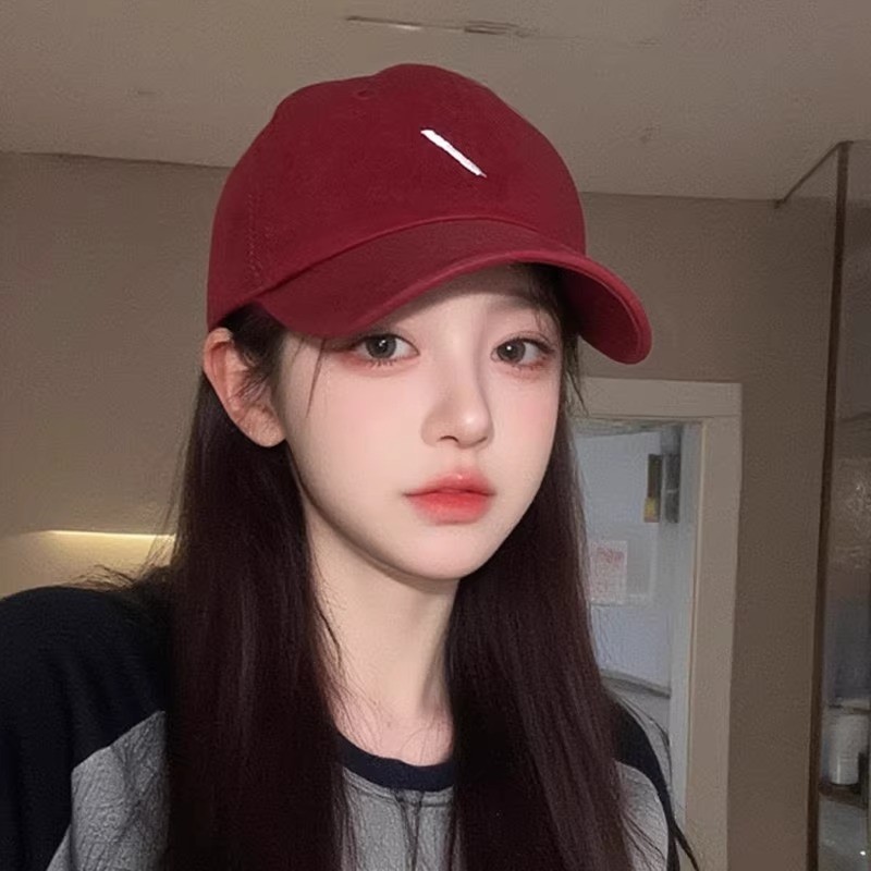 2025春夏新款大头围显脸小棒球帽子女韩系遮阳宽帽檐鸭舌帽男跑步
