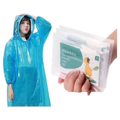 加厚卡片雨衣压缩便携一次性成人儿童旅行户外透明雨披防暴雨漂流