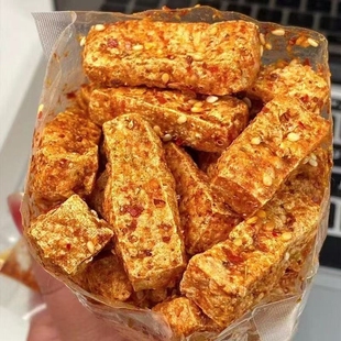 爆汁虎皮豆腐干湖南特产网红爆辣豆干辣条爆款休闲零食解馋小吃