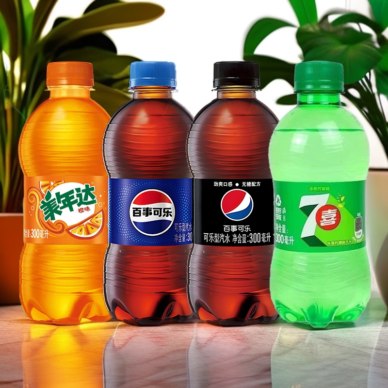 百事可乐饮料300ml/瓶|多种口味汽水经典原味美年达夏季碳酸饮料