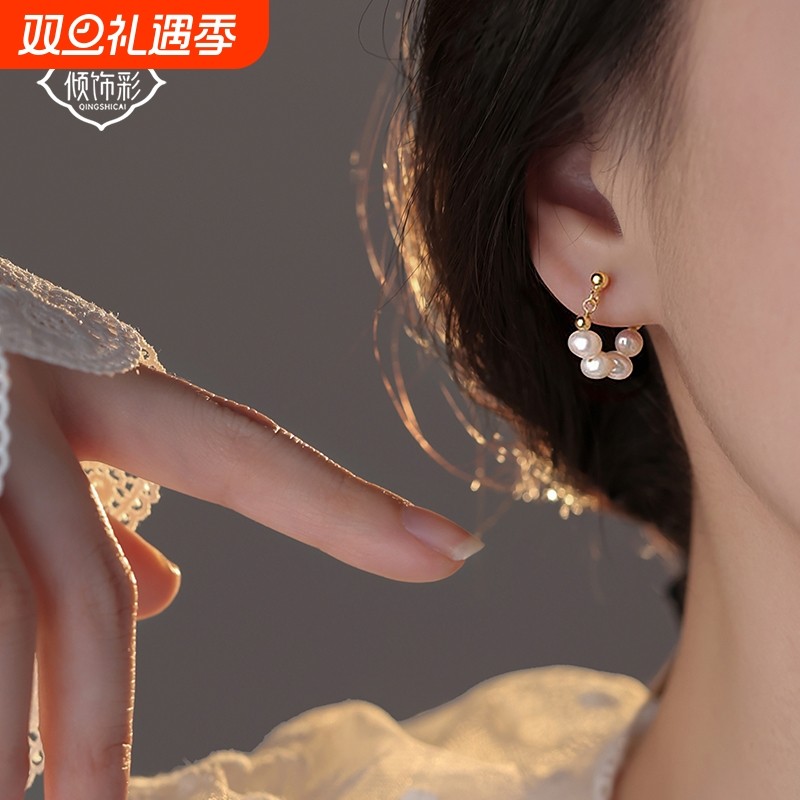 999银天然珍珠耳环2025新款爆款小众女款耳钉高级感耳饰生日礼