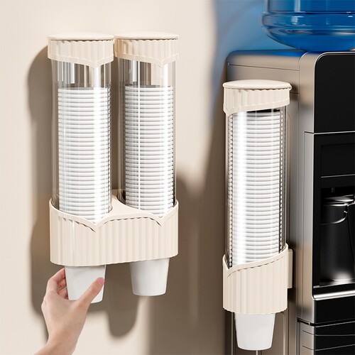 一次性杯子取杯器饮水机水杯架子家用壁挂收纳纸杯架取杯架免打孔