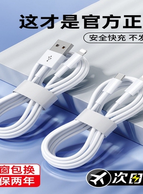 适用iPhone16数据线15promax正品14苹果13充电线17器PD20w手机11/XR快充8p车载iPad平板12闪充2米原7plus装