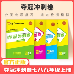 2024版夺冠冲刺卷语文数学英语物理济南专版初中七八九年级上册期末赢家测试卷检测测试金卷化学