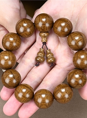 天然降龙木九道纹念珠 手串男款满纹佛珠跑环精品2.0