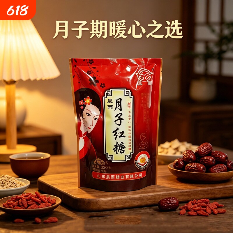 晨雨红糖纯甘蔗手工月子红糖女生红糖月子经期红糖