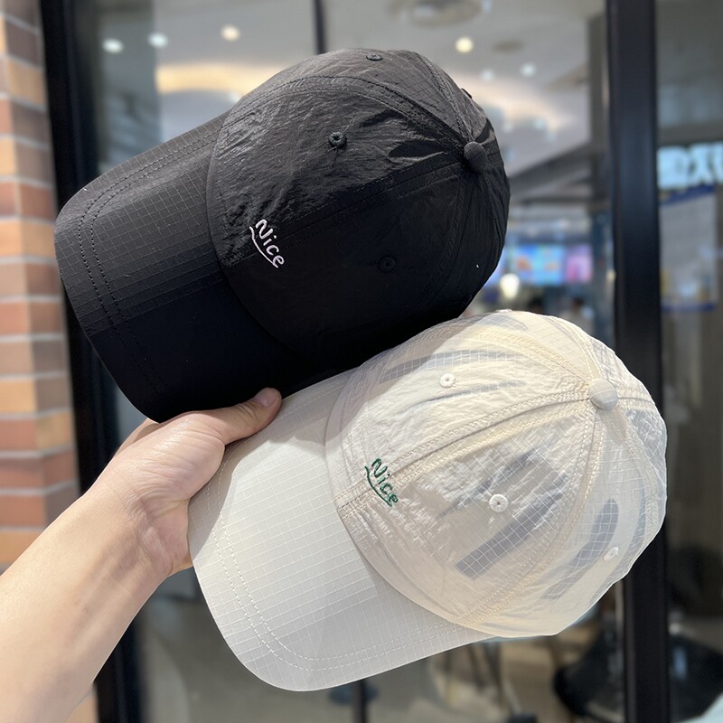 超轻薄速干透气春夏防晒遮阳棒球帽鸭舌帽折叠紫色粉色蓝色白色