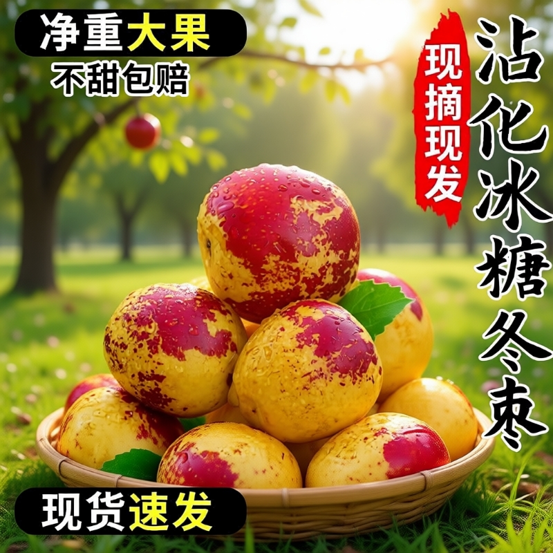 脆甜多汁冬枣5斤|超4000次加购