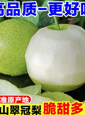 现摘正宗青皮蜜梨皇冠梨子脆甜多汁薄皮砀山酥梨新鲜应季水果翠玉