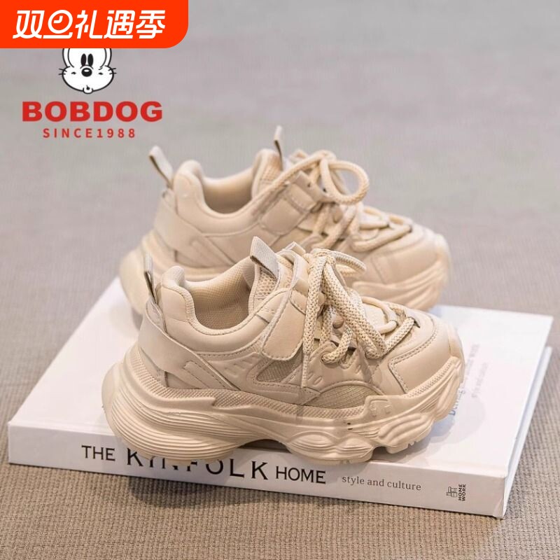 巴布豆女童老爹鞋2025新款儿童鞋爆款透气网面夏季大童运动鞋女孩