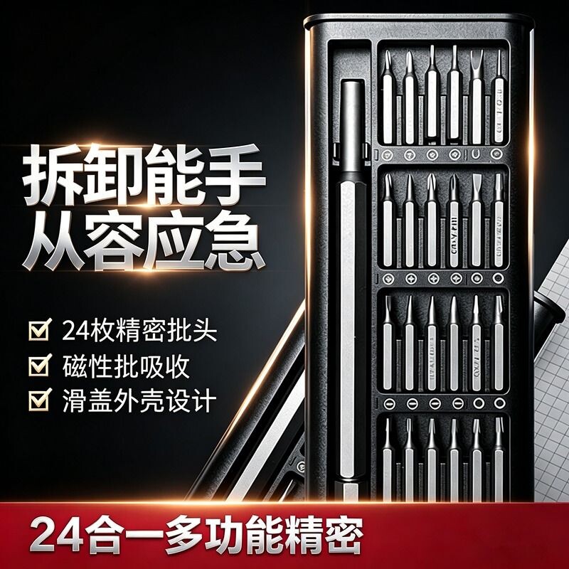 25件套多功能家用螺丝刀套装电脑手机维修精密工具组套笔记本眼镜