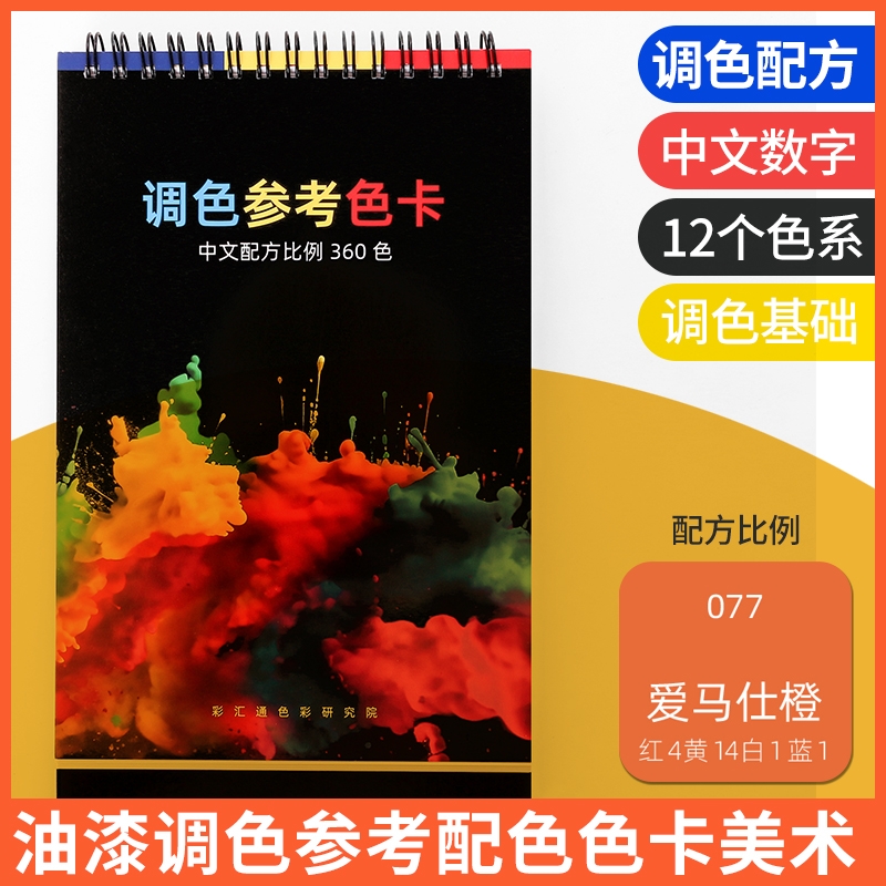 油漆调色参考配方比例卡中文名称