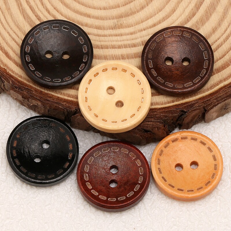 实木纽扣衣服男女衬衫毛衣外套扣子配件儿童大衣风衣开衫木头扣子