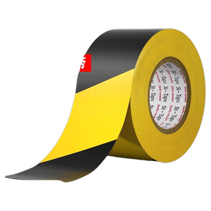 黑黄警示胶带PET红白斑马线警戒地标贴地板地面胶带彩色划线胶带