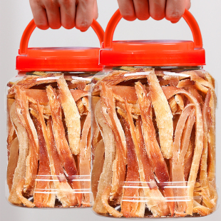 碳烤墨鱼条500g鱿鱼丝即食零食手撕散装 孕妇海味小吃休闲特产 罐装