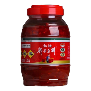 鹃城牌郫县红油豆瓣酱娟城正宗四川俾祁裨啤碑县掰辨辣豆瓣调味酱